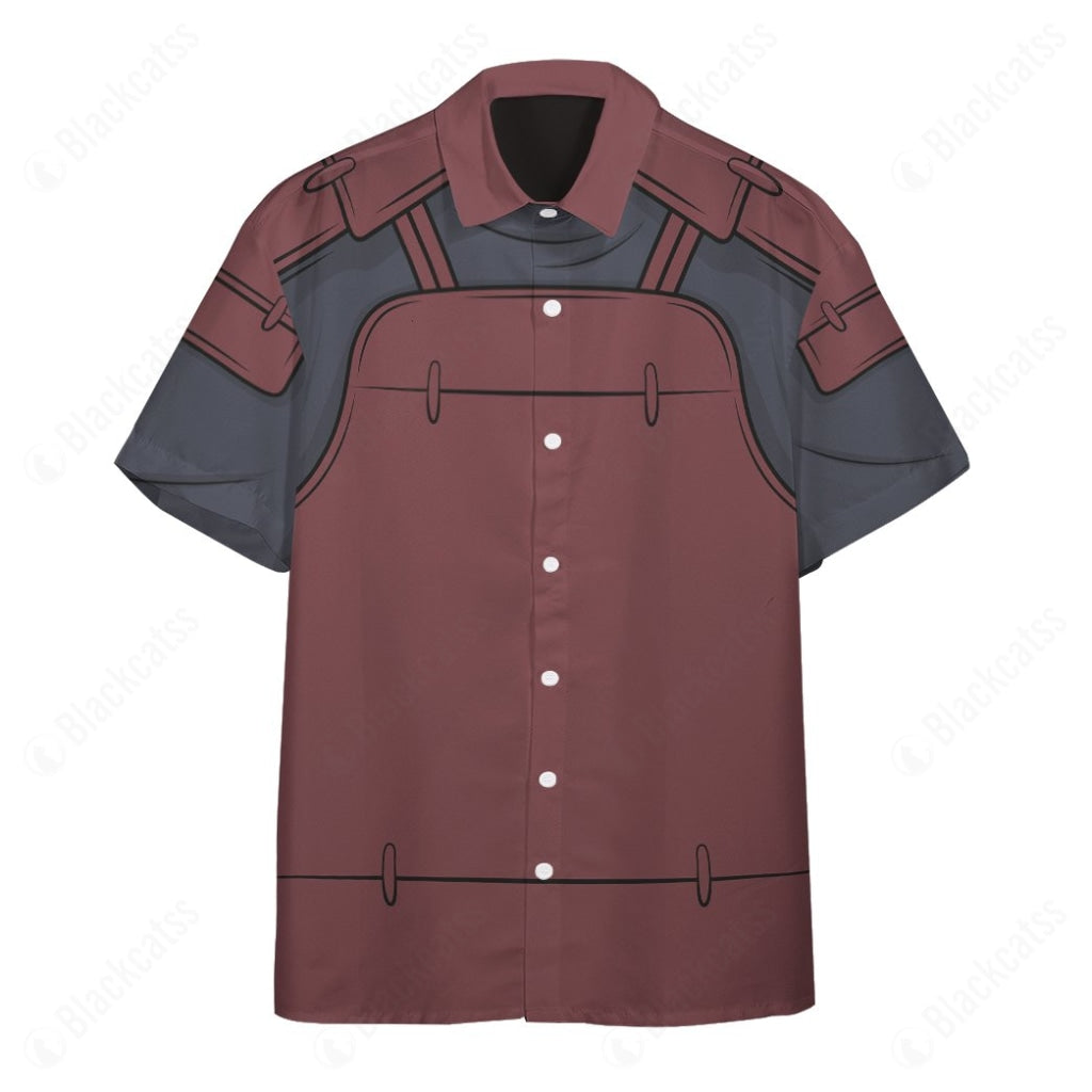 Anime Naruto Shippuden Madara Uchiha Custom Button Shirt