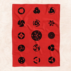 Anime Naruto Shippuden Sharingan Set Custom Soft Blanket
