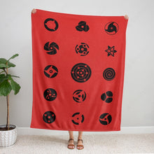 Load image into Gallery viewer, Anime Naruto Shippuden Sharingan Set Custom Soft Blanket
