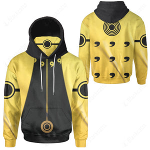 Anime Naruto Shippuden Naruto Six Paths Mode Custom Snood Hoodie