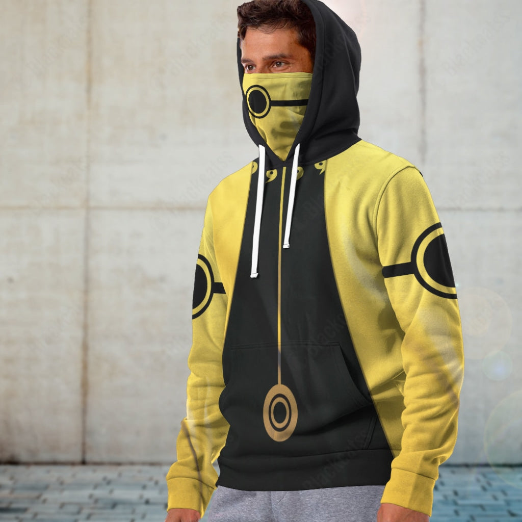 Anime Naruto Shippuden Naruto Six Paths Mode Custom Snood Hoodie