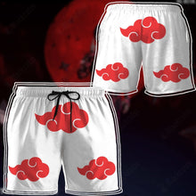 Load image into Gallery viewer, Anime Naruto Shippuden White Akatsuki Cosplay Custom Beach Shorts
