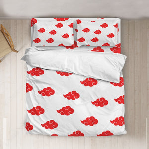 Anime Naruto Shippuden White Akatsuki Cosplay Custom Bedding Set