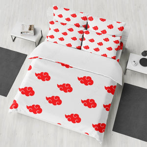 Anime Naruto Shippuden White Akatsuki Cosplay Custom Bedding Set