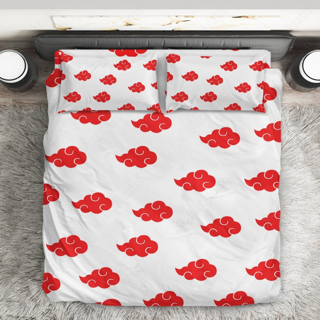 Anime Naruto Shippuden White Akatsuki Cosplay Custom Bedding Set