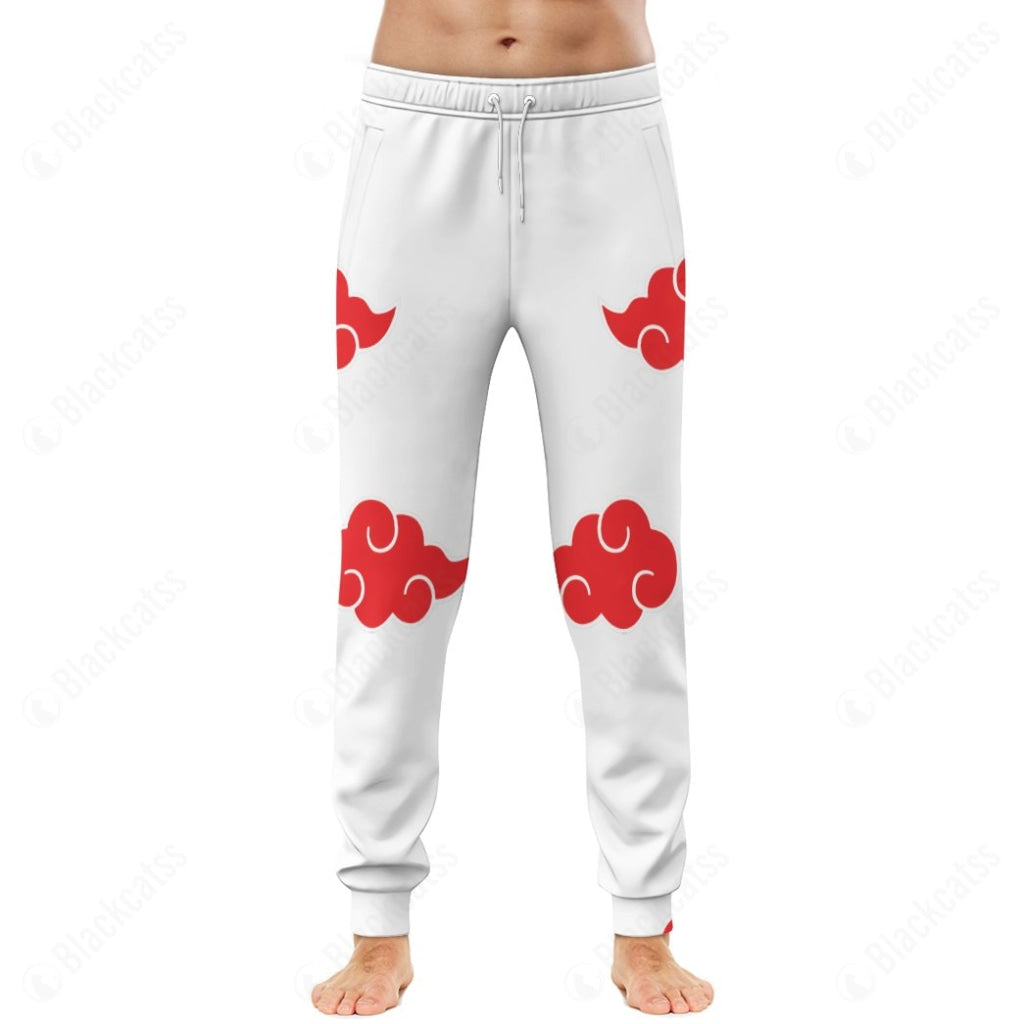 Anime Naruto Shippuden White Akatsuki Cosplay Custom Sweatpants