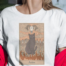 Load image into Gallery viewer, Aries Cat Custom Women&#39;s Tee &amp; Unisex Tee
