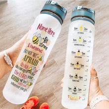 Load image into Gallery viewer, Bee Personalized Water Tracker Bottle Be Strong
