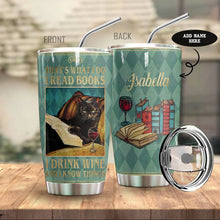 Load image into Gallery viewer, Black Cat Books Personalized Tumbler
