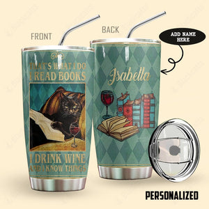 Black Cat Books Personalized Tumbler