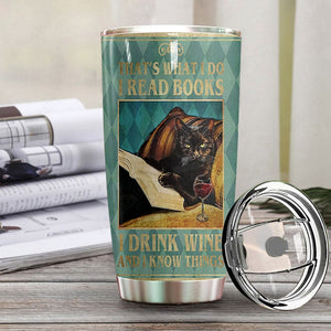 Black Cat Books Personalized Tumbler