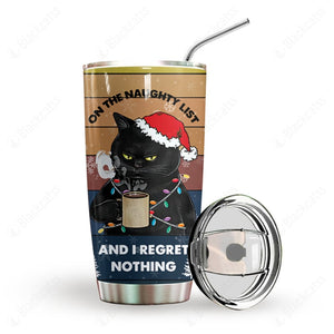 Black Cat Christmas Personalized Tumbler