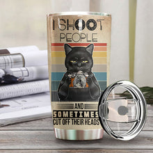 Load image into Gallery viewer, Black Cat Shoot People Photography Personalized Tumbler
