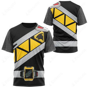 Black Dino Charge Power Rangers Custom T-Shirt