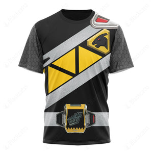 Black Dino Charge Power Rangers Custom T-Shirt