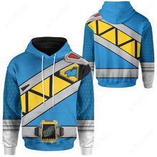 Load image into Gallery viewer, Blue Dino Charge Power Rangers Custom Hoodie
