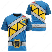 Load image into Gallery viewer, Blue Dino Charge Power Rangers Custom T-Shirt
