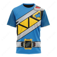 Load image into Gallery viewer, Blue Dino Charge Power Rangers Custom T-Shirt
