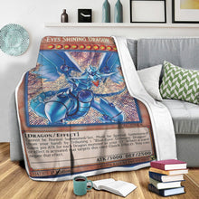 Load image into Gallery viewer, Blue Eyes Shining Dragon Custom Soft Blanket
