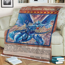 Load image into Gallery viewer, Blue Eyes Shining Dragon Custom Soft Blanket
