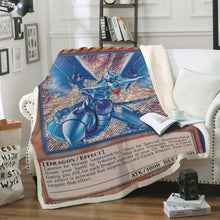 Load image into Gallery viewer, Blue Eyes Shining Dragon Custom Soft Blanket
