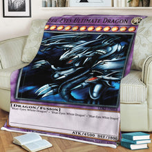 Load image into Gallery viewer, Blue Eyes Ultimate Dragon Custom Soft Blanket
