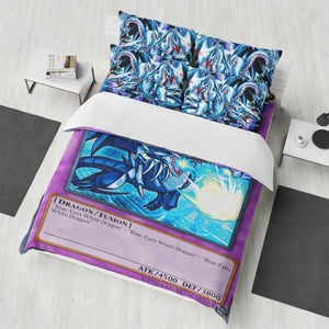 Blue Eyes Ultimate White Dragon Custom Bedding Set