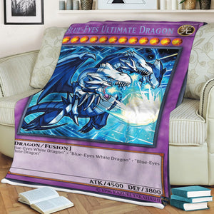 Blue-Eyes Ultimate White Dragon Custom Soft Blanket