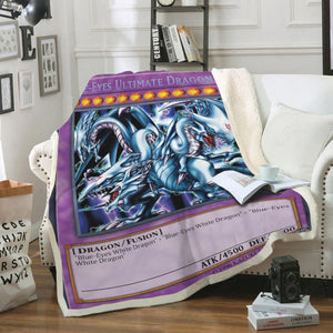 Blue-Eyes Ultimate White Dragon Custom Soft Blanket