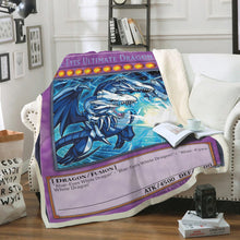 Load image into Gallery viewer, Blue-Eyes Ultimate White Dragon Custom Soft Blanket
