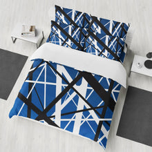 Load image into Gallery viewer, Blue Frankenstrat Strings Custom Bedding Set
