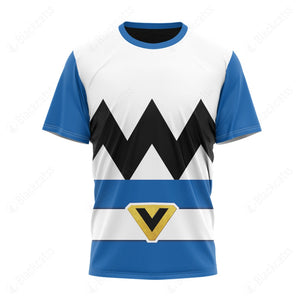 Blue Power Rangers Lost Galaxy Custom T-Shirt