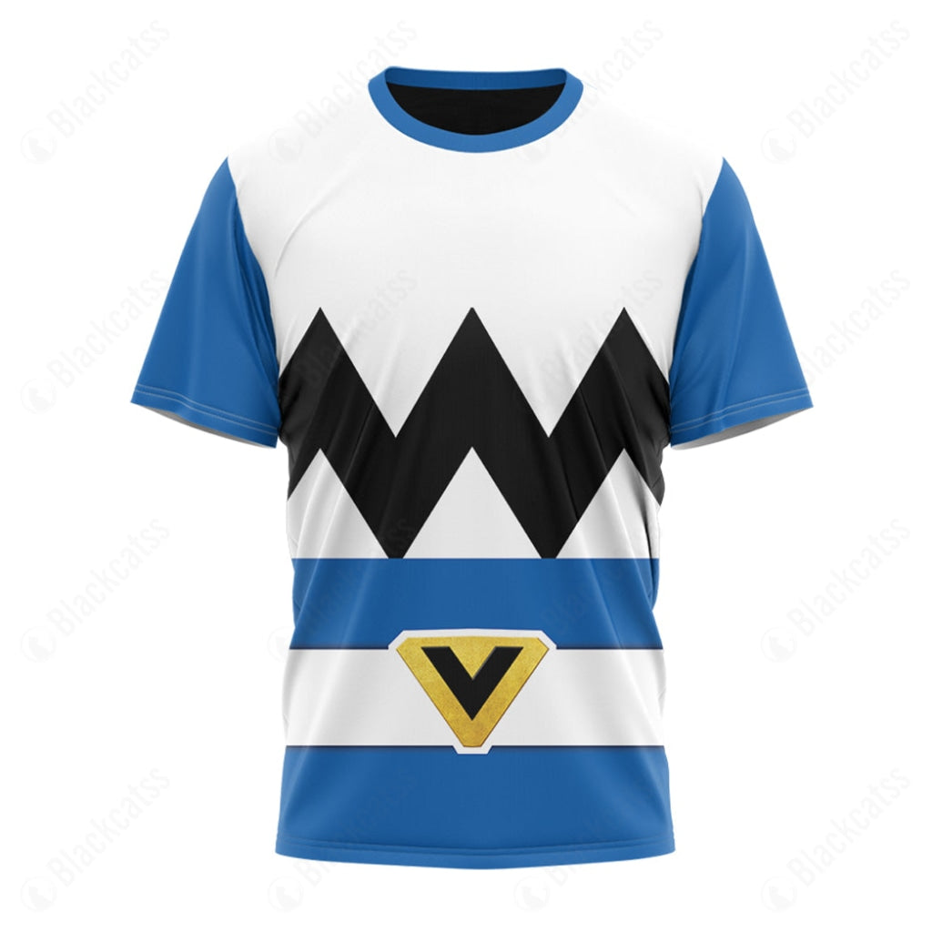 Blue Power Rangers Lost Galaxy Custom T-Shirt