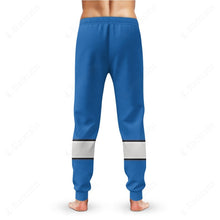 Load image into Gallery viewer, Blue Power Rangers Time Force Custom Sweatpants
