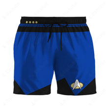 Load image into Gallery viewer, Blue Star Trek Custom Beach Shorts
