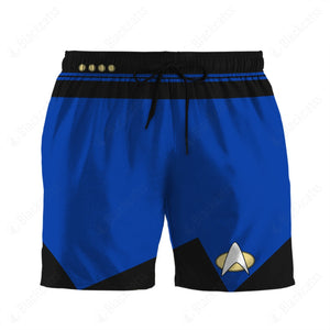 Blue Star Trek Custom Beach Shorts