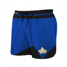 Load image into Gallery viewer, Blue Star Trek Custom Beach Shorts
