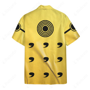 BO2005212 - Anime Naruto Shippuden Naruto Six Paths Custom Hawaii Button Shirt