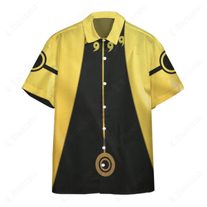 BO2005212 - Anime Naruto Shippuden Naruto Six Paths Custom Hawaii Button Shirt