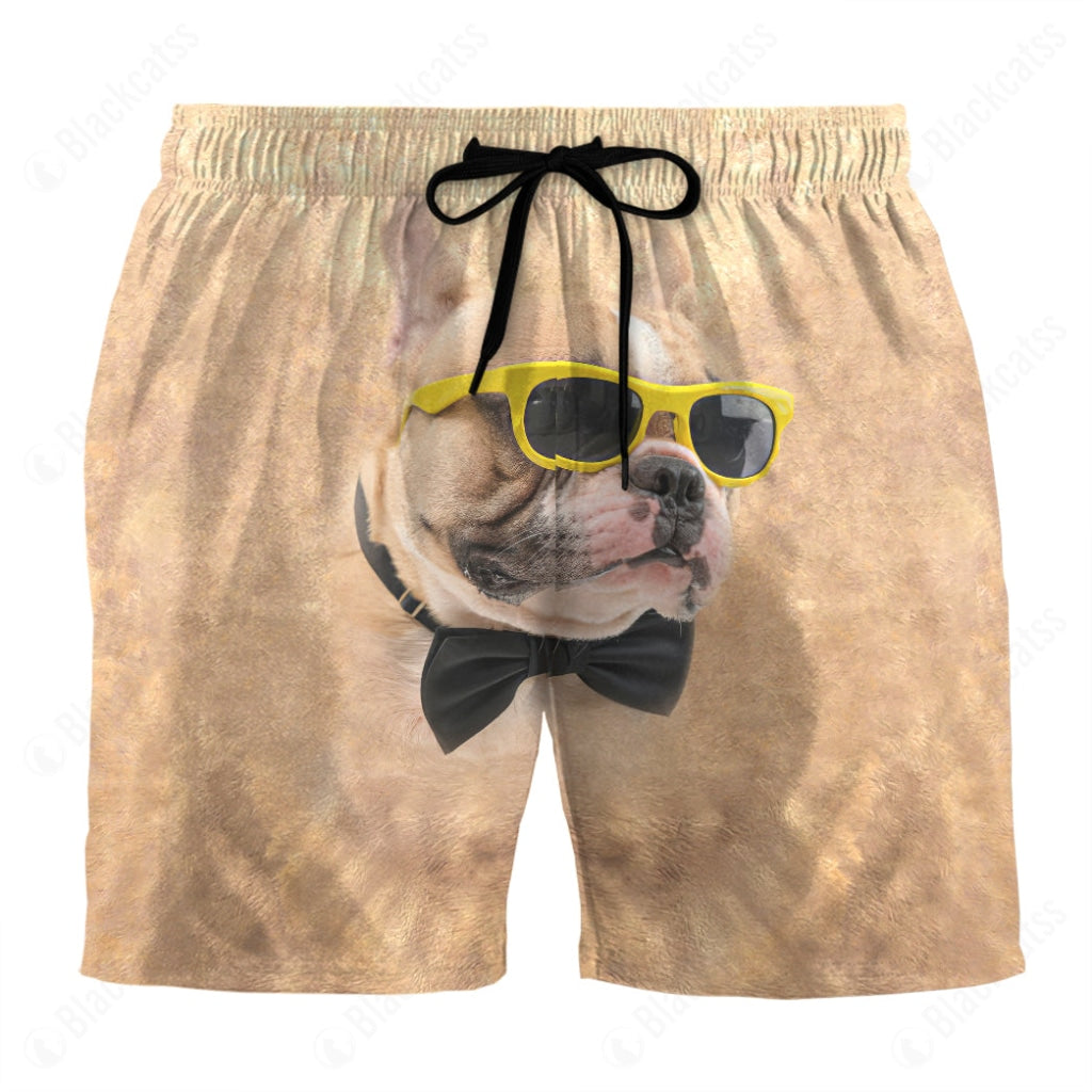 Bulldog 3D Beach Shorts Sunglasses