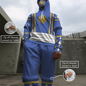 Mighty Morphin Ninjetti Blue Wolf Ranger Custom Convertible Set