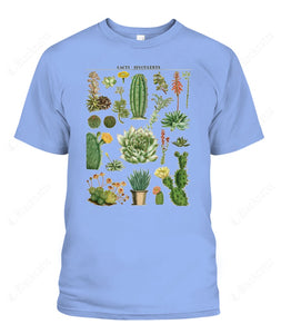 Cactus Succulents Floral Name Chart Custom Graphic Apparel