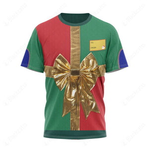 Christmas Present Ugly Cosplay Custom T-Shirt