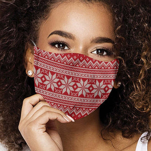 Christmas Snowflake Pattern Face Mask