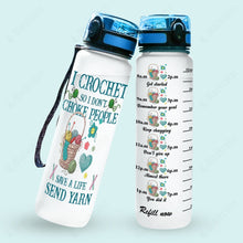 Load image into Gallery viewer, Crochet Water Tracker Bottle Save A Life
