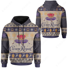 Load image into Gallery viewer, Crown Royal Ugly Christmas Hoodie
