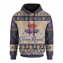 Load image into Gallery viewer, Crown Royal Ugly Christmas Hoodie
