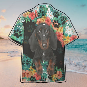 Dachshund Hawaii Button Shirt