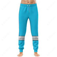 Load image into Gallery viewer, Dino Charge Power Rangers Aqua Ranger Custom Sweatpants
