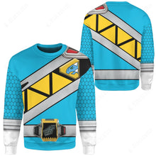 Load image into Gallery viewer, Dino Charge Power Rangers Aqua Ranger Custom Sweatshirt
